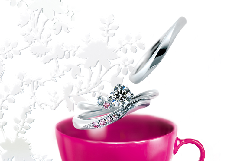 【福井市】ピンクダイヤモンドの結婚指輪が素敵！